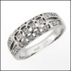PAVE SET CUBIC ZIRCONIA White GOLD BAND