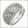 ANTIQUE STYLE WEDDING BAND WITH CZ PAVE SETTING