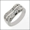 CZ WEDDING BAND IN TWO ROWS  5473