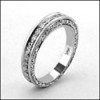 1 CTW CZ ETERNITY WEDDING  BAND WITH 3 ROWS OF PAVE IN WHITE GOLD