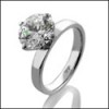 14k WHITE GOLD 1.5  CZ SOLITAIRE RING