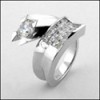 Invisible set cz chic engagement ring 