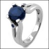 BLUE SAPPHIRE 1.5 CT. OVAL CZ SOLITAIRE RING 