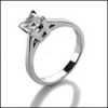 0.40 CARAT PRINCESS CZ SOLITAIRE WHITE GOLD RING