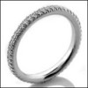 2.5mm Cubic Zirconia Eternity band micro pave