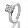 1 CT EMERALD CUT CZ SOLITAIRE RING