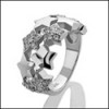 1 TCW PAVE SET CZ STAR BAND IN WHITE GOLD