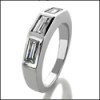 FINEST QUALITY CUBIC ZIRCONIA BAGUETTE WEDDING BAND