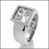 AAA HIGH QUALITY 1.5 PRINCESS CZ SOLITAIRE RING IN BEZEL