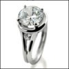 1.5 HIGH QUALITY CZ ROUND SOLITAIRE WHITE GOLD RING
