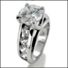 2.5 ROUND HIGH QUALITY CZ WHITE GOLD ENGAGEMENT RING 