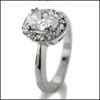 1 CARAT OVAL CUBIC ZIRCONIA HALO WHITE GOLD RING