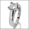 PRINCESS CUT HIGH QUALITY CUBIC ZIRCONIA WHITE GOLD SOLITAIRE RING