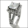 AAA HIGH QUALITY 1.5 CT PRINCESS CUT CUBIC ZIRCONIA WHITE GOLD RING