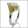 CANARY MARQUISE CZ 3 STONE RING