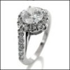 1.25 HIGH QUALITY ROUND CZ HALO ENGAGEMENT RING