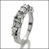 Round and baguettes cz wedding band