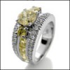 CANARY ROUND CUBIC ZIRCONIA ANNIVERSARY WHITE GOLD RING