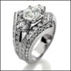 AAA HIGH QUALITY ROUND CZ ANNIVERSARY WHITE GOLD RING