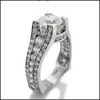 AAA HIGH QUALITY ROUND CZ 1.5 CARAT CENTER ANNIVERSARY RING