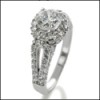 0.75 carat round cz center anniversary ring with pave 