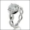 1.5 ROUND CZ WHITE GOLD SOLITAIRE RING