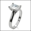 Emerald cut solitaire ring