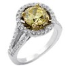 ROUND CANARY CZ RING
