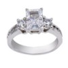High quality Radiant cubic zirconia ring 