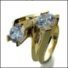 2.5 TCW ROUND AAA HIGH QUALITY YELLOW GOLD CHIC RING