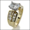 1.5 RADIANT CUT CZ YELLOW GOLD ENGAGEMENT RING