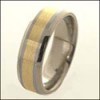 COMFORT FIT TITANIUM AND YELLOW GOLD WEDDING BAND