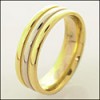 14k White and Yellow Gold 7mm wedding band  for Men