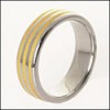 7mm two tone plain wedding band for men