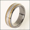 Two tone 7mm wedding band for men