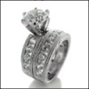 2.25 AAA ROUND CZ HAND ENGRAVED 14K ENGAGEMENT RING SET