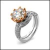 2.25 Carat Round AAA High Quality Cubic Zirconia 14k white gold Engagement Ring