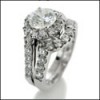 1.25 ROUND CENTER HIGH QUALITY CZ ENGAGEMENT RING WITH FITTED MATCHING BAND