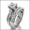 AAA HIGH QUALITY CZ ROUND ENGAGEMENT RING SET