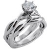 6 prong setting with cubic zirconia
