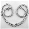 Heart Shaped cubic zirconia Platinum Necklace