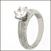 DIAMOND QUALITY ROUND CZ WHITE GOLD SOLITAIRE RING