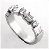 1 TCW ROUND AND BAGUETTE CZ CHANNEL SET PLATINUM WEDDING BAND 
