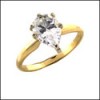 1.50 Pear Cubic Zirconia Solitaire Ring 