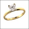 Half Carat Princess cut cz solitaire ring in Tiffany setting