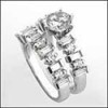 ROUND CZ ENGAGEMENT RING WITH A BAND ma2979w