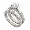 1Ct. ROUND CZ CHANNEL SET ENGAGEMENT MATCHING BAND