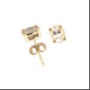 Oval CZ Yellow Gold Studs