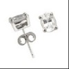 OVAL CUBIC STUDS / Push Back