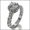 High quality round CZ Platinum Engagement eternity ring